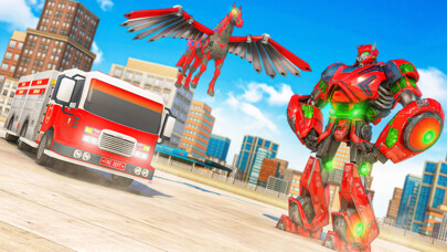 Emulate iPhone app Fire Fighting Robot Transform using MyAndroid