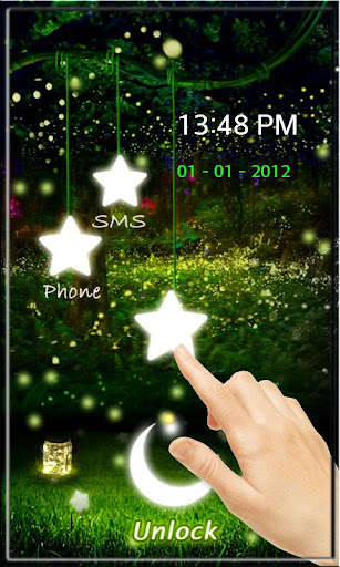 Run android online APK Fireflies Fly Lock Screen from MyAndroid or emulate Fireflies Fly Lock Screen using MyAndroid