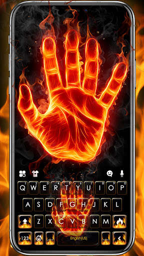 Run android online APK Fire Hand Keyboard Background from MyAndroid or emulate Fire Hand Keyboard Background using MyAndroid