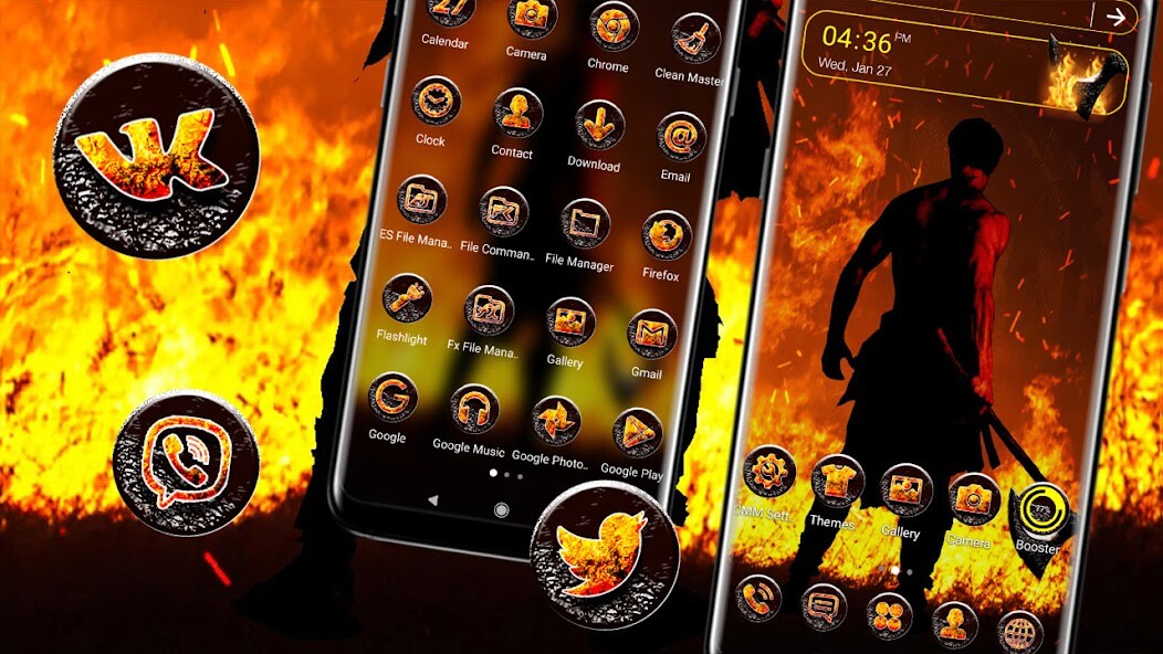 Run android online APK Fire Hell Man Theme from MyAndroid or emulate Fire Hell Man Theme using MyAndroid