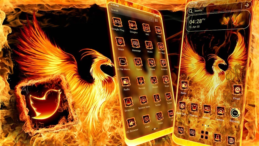Run android online APK Fire Phoenix Launcher Theme from MyAndroid or emulate Fire Phoenix Launcher Theme using MyAndroid