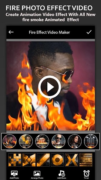 Run android online APK Fire Photo Effect Video Maker from MyAndroid or emulate Fire Photo Effect Video Maker using MyAndroid