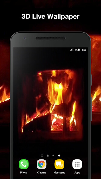 Emulate Android APK Fireplace Live Wallpaper