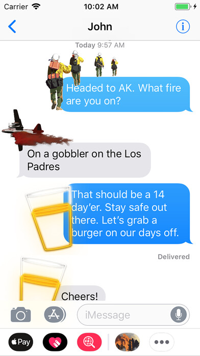 Emulate iPhone app FireSeason Stickers using MyAndroid Emulate iPhone app FireSeason Stickers using MyAndroid