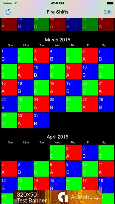 Emulate iPhone app Fire Shifts using MyAndroid