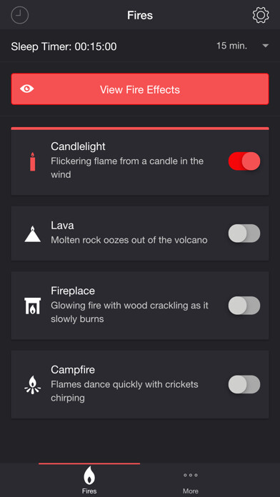 Emulate iPhone app Fire Simulator (w/Ads) using MyAndroid