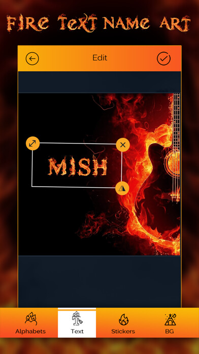 Emulate iPhone app Fire Text Name Art using MyAndroid Emulate iPhone app Fire Text Name Art using MyAndroid