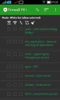 Emulate Android APK Firewall PK+ - Root Required