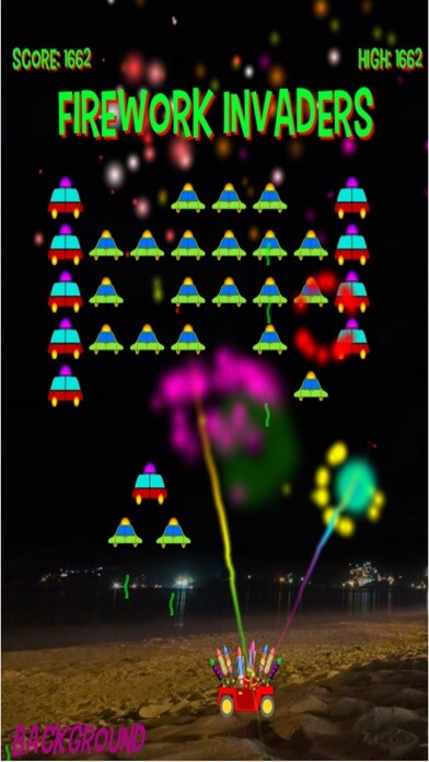 Emulate iPhone app Firework Invaders Pro using MyAndroid
