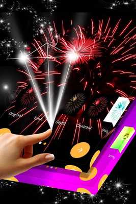 Emulate Android APK Fireworks in the night wallpaper pack
