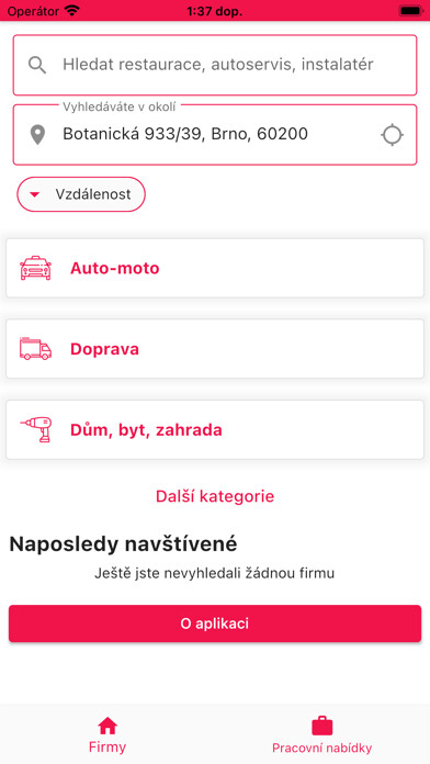 Emulate iPhone app Firmy v dosahu.cz using MyAndroid Emulate iPhone app Firmy v dosahu.cz using MyAndroid