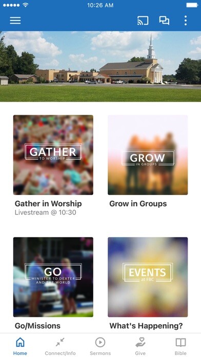 Emulate iPhone app First Baptist Church Dexter using MyAndroid Emulate iPhone app First Baptist Church Dexter using MyAndroid