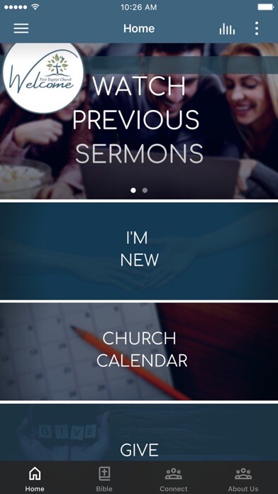 Emulate iPhone app First Baptist Church Welcome using MyAndroid Emulate iPhone app First Baptist Church Welcome using MyAndroid
