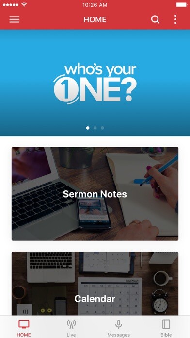 Emulate iPhone app First Baptist Morristown TN using MyAndroid