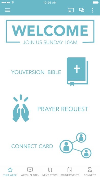 Emulate iPhone app First Christian Church of WV using MyAndroid