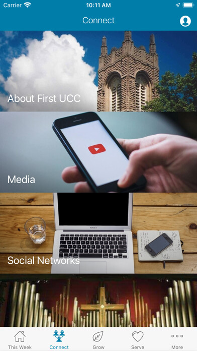 Emulate iPhone app First Congregational EC using MyAndroid