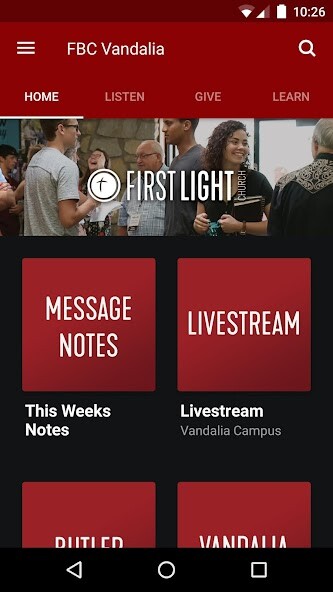 Emulate iPhone app First Light Church App using MyAndroid Emulate iPhone app First Light Church App using MyAndroid