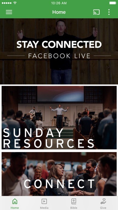 Emulate iPhone app First Reformed Church Lynden using MyAndroid
