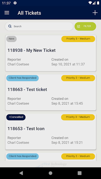 Run android online APK First Technology App from MyAndroid or emulate First Technology App using MyAndroid