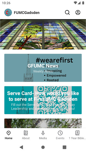 Emulate iPhone app First UMC-Gadsden using MyAndroid