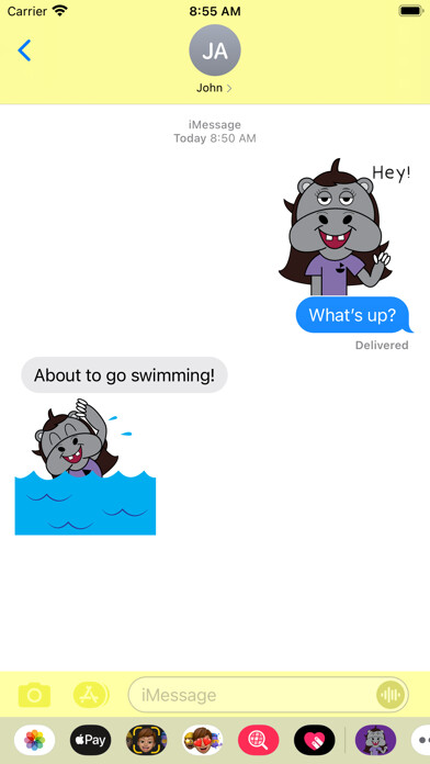 Emulate iPhone app Firtha Hippo Stickers using MyAndroid Emulate iPhone app Firtha Hippo Stickers using MyAndroid