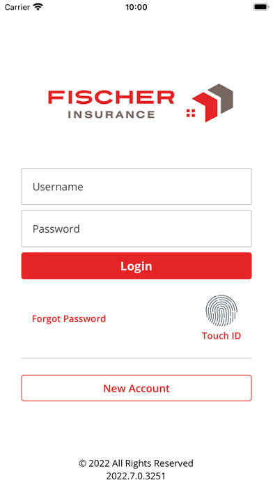 Emulate iPhone app Fischer Insurance Online using MyAndroid