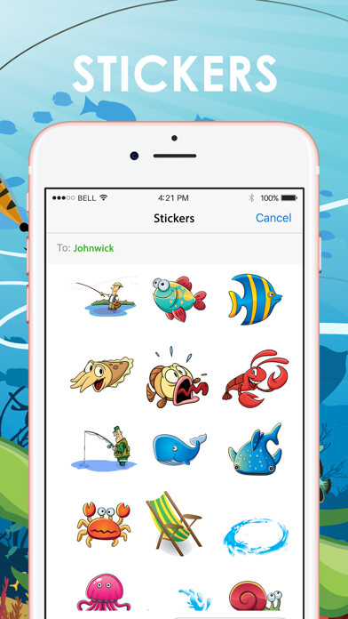 Emulate iPhone app Fishing Emojis Stickers by ChatStick using MyAndroid Emulate iPhone app Fishing Emojis Stickers by ChatStick using MyAndroid