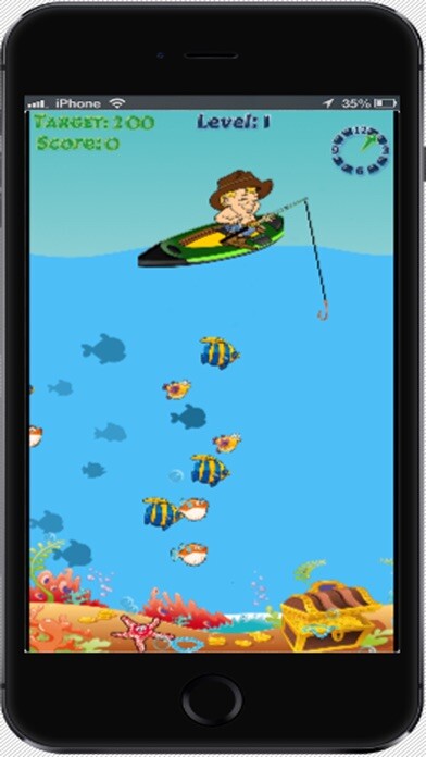 Emulate iPhone app Fishing game for Kids - Fishing Game Free using MyAndroid