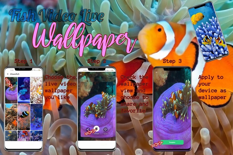 Run android online APK Fish Video Live Wallpaper HD from MyAndroid or emulate Fish Video Live Wallpaper HD using MyAndroid