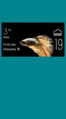 Emulate Android APK Fish weather widget/clock