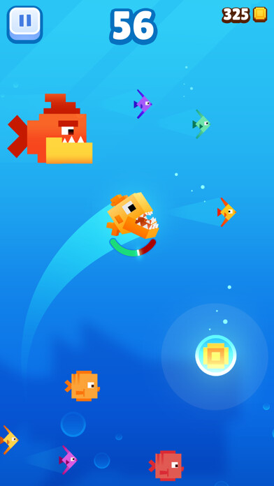 Emulate iPhone app Fishy Bits 2 : Fish Survival using MyAndroid