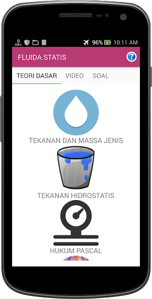 Run android online APK Fisika Fun - Static Fluid from MyAndroid or emulate Fisika Fun - Static Fluid using MyAndroid