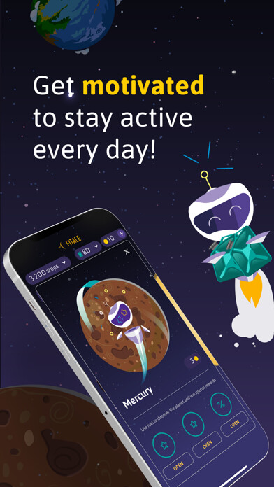 Emulate iPhone app Fitale: fit game in space using MyAndroid