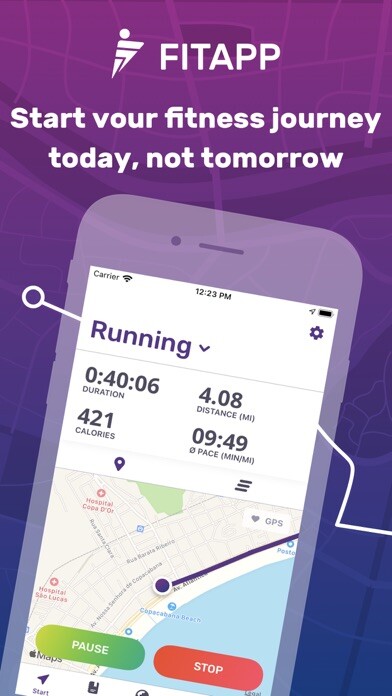 Emulate iPhone app FITAPP: Easy Run Tracker App using MyAndroid Emulate iPhone app FITAPP: Easy Run Tracker App using MyAndroid