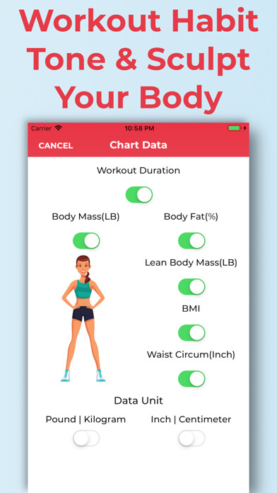 Emulate iPhone app FITEVER Gym Workout Tracker using MyAndroid