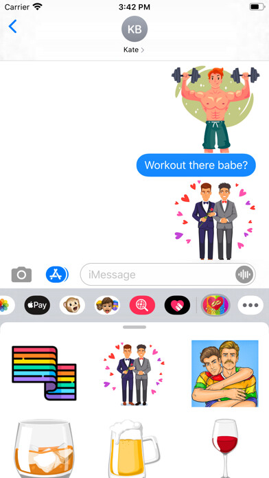 Emulate iPhone app Fit Gay Couple Stickers using MyAndroid Emulate iPhone app Fit Gay Couple Stickers using MyAndroid