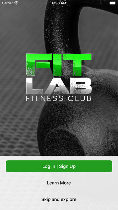 Emulate iPhone app FITLAB Fitness Club using MyAndroid
