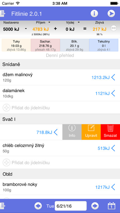 Emulate iPhone app Fitlinie - po?ítej kalorie using MyAndroid Emulate iPhone app Fitlinie - po?ítej kalorie using MyAndroid