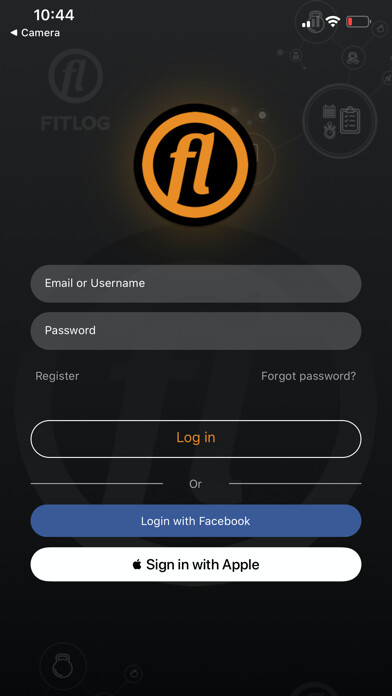Emulate iPhone app Fitlog - Coaching System using MyAndroid