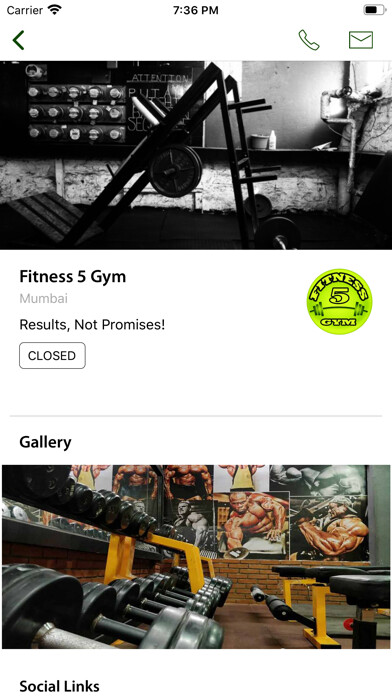 Emulate iPhone app Fitness 5 Gym using MyAndroid
