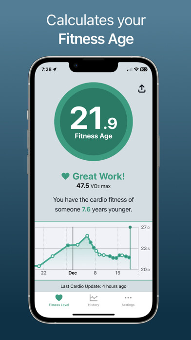 Emulate iPhone app Fitness Age using MyAndroid