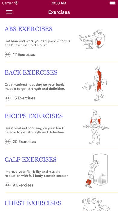 Emulate iPhone app Fitness & Bodybuilding Workout using MyAndroid