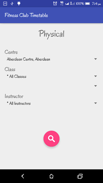 Run android online APK Fitness Club Timetable from MyAndroid or emulate Fitness Club Timetable using MyAndroid