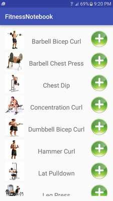 Emulate Android APK Fitness Notebook