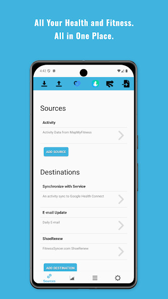 Emulate iPhone app FitnessSyncer using MyAndroid