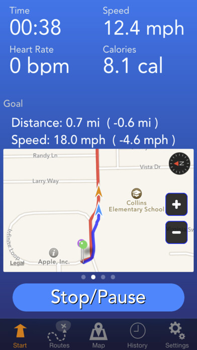Emulate iPhone app Fitness Tracks using MyAndroid