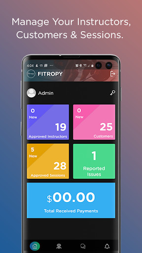 Run android online APK Fitropy Admin from MyAndroid or emulate Fitropy Admin using MyAndroid