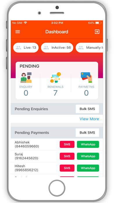Emulate iPhone app FitWay CRM using MyAndroid