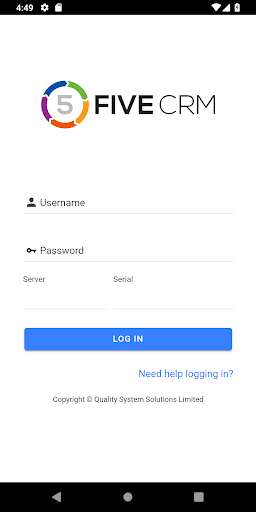 Run android online APK FIVE CRM from MyAndroid or emulate FIVE CRM using MyAndroid