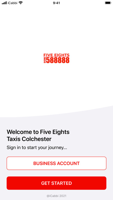Emulate iPhone app Five Eights Taxis Colchester using MyAndroid